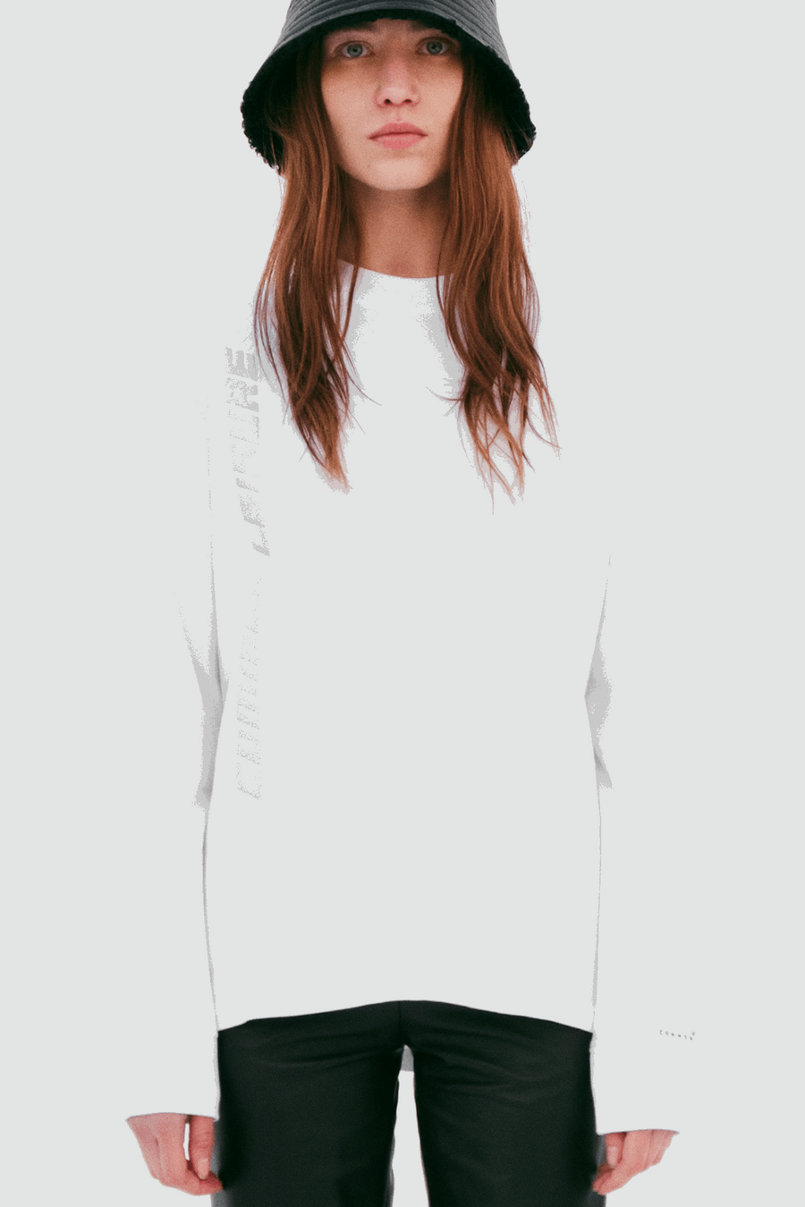 Typography Branded Long Sleeve T-Shirt | White