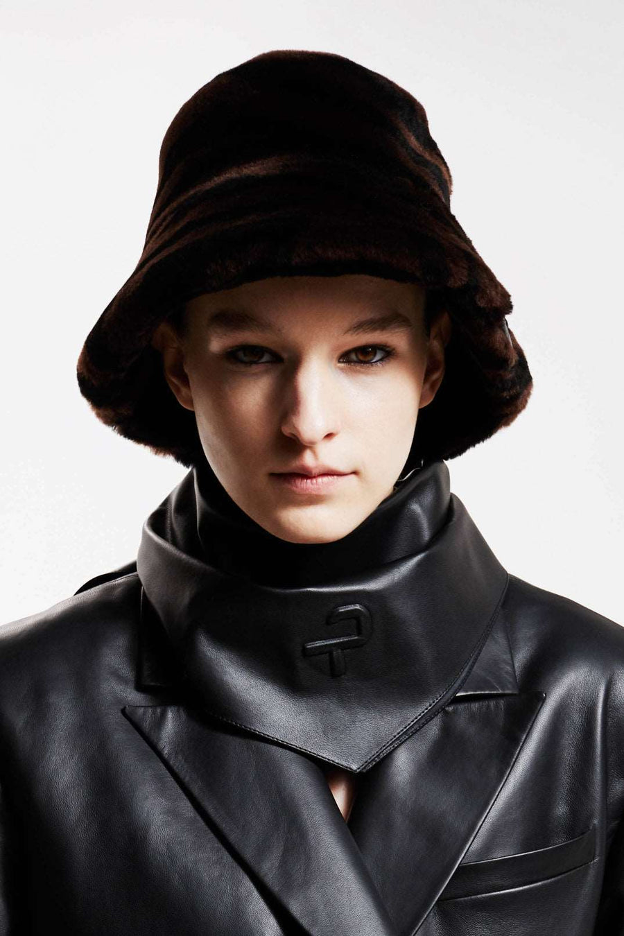 Leather Scarf | Black