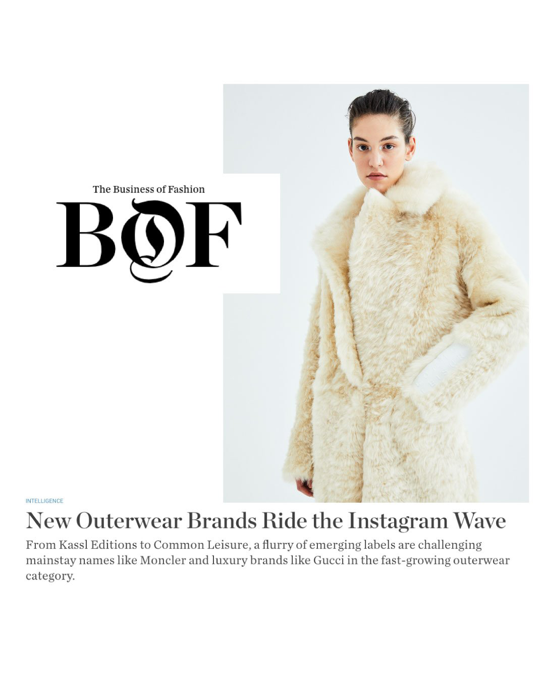 NEW OUTERWEAR BRANDS RIDE THE INSTAGRAM WAVE BY BOF