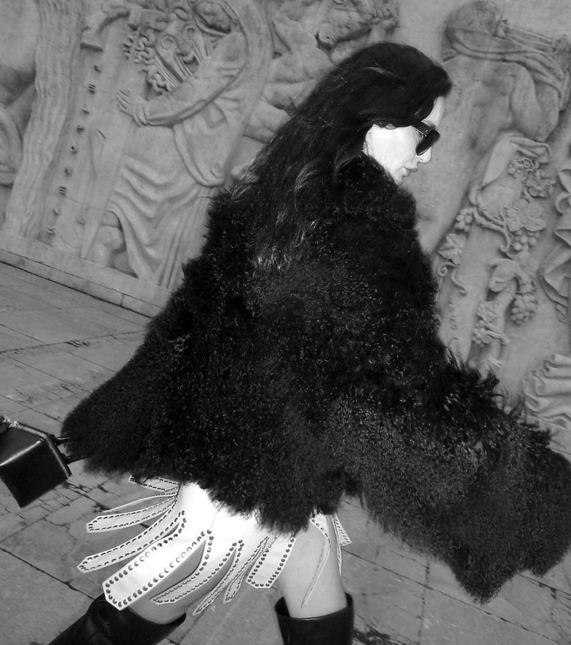 ECE SÜKAN IN SHAGGY BABY COAT