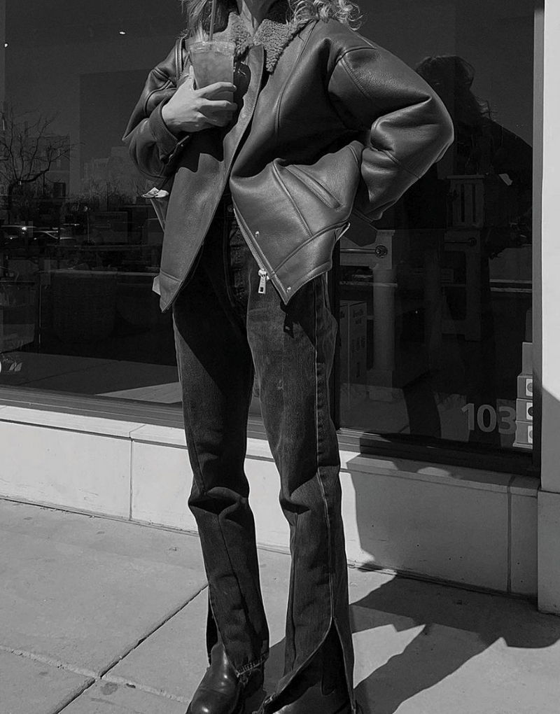 SANDRA HEINRICH SAUCEDA IN SUNKISSED MONO SHEARLING JACKET