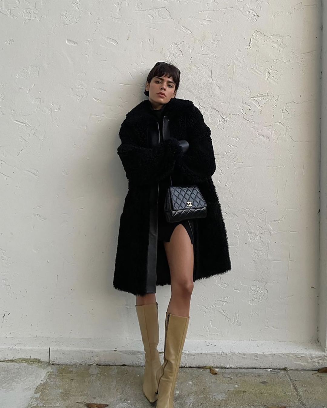 JEN CEBALLOS IN MOON COAT