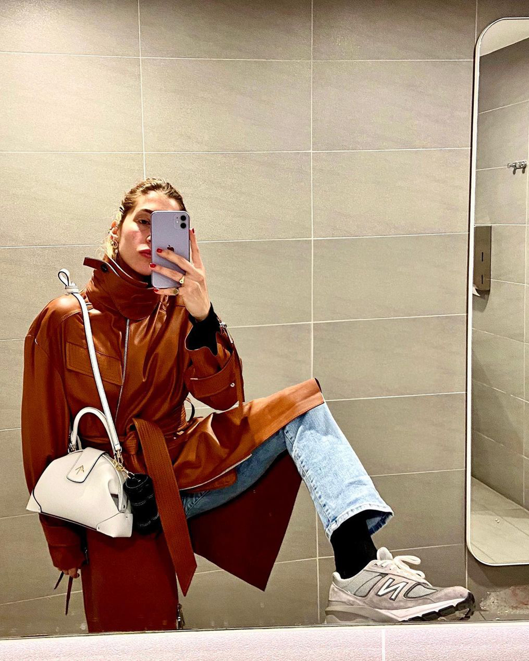 MERVE MANASTIR IN CL TOBACCO TRENCHCOAT