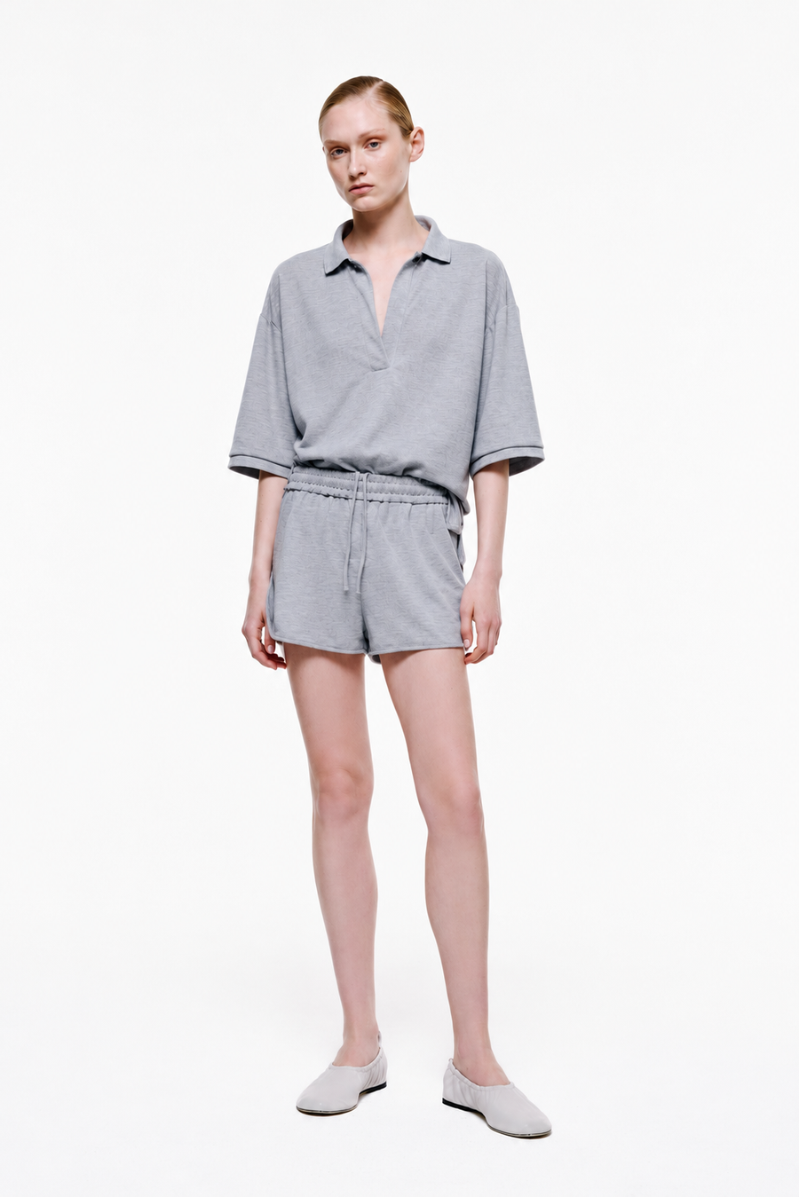Polo Shirt | Cotton Piqué – Grey Melange