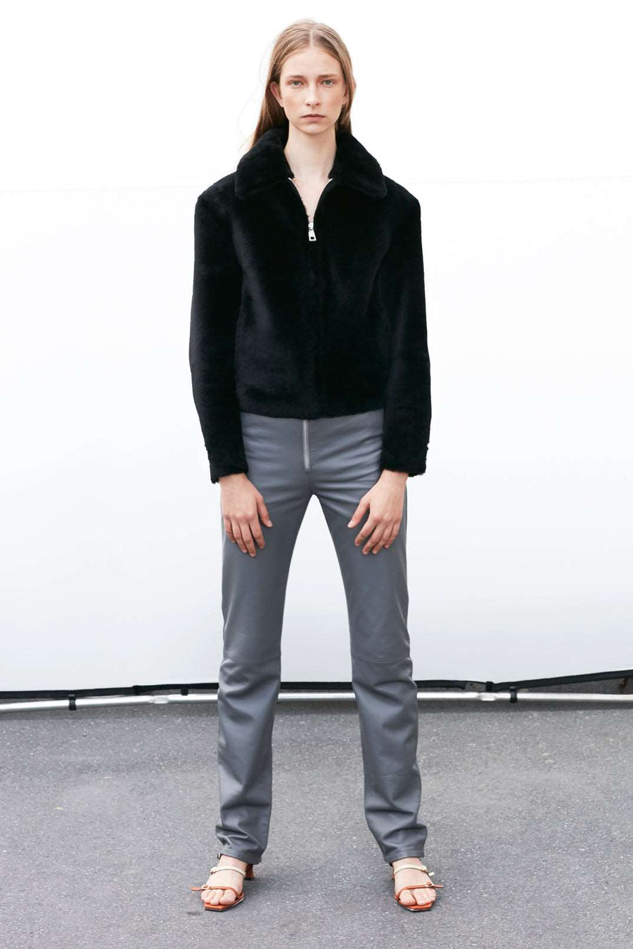 "Courage" Shearling Jacket - Black