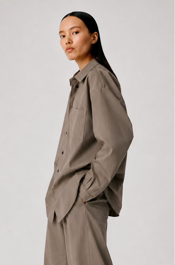 Tranquil Shirt | Lightweight Canvas – Taupe