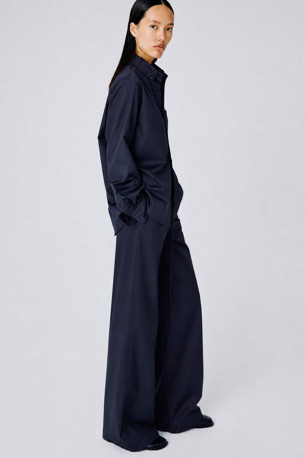 Divine Shirt | Cotton Poplin – Navy
