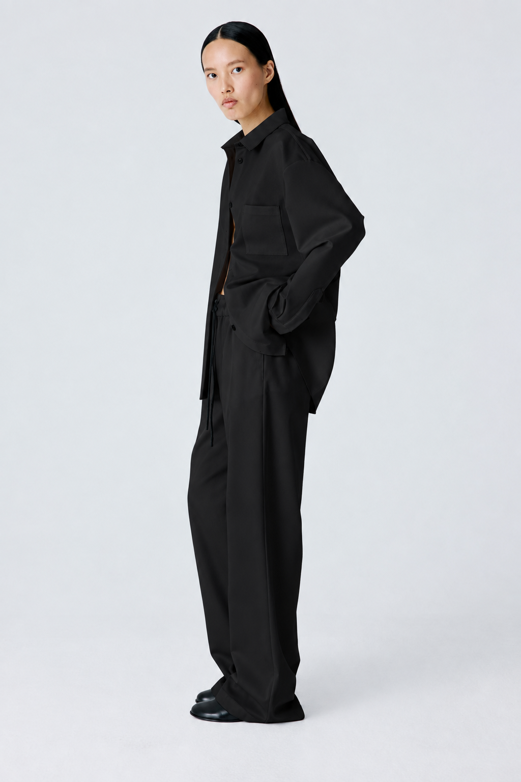 Tranquil Shirt | Lightweight Canvas – Black