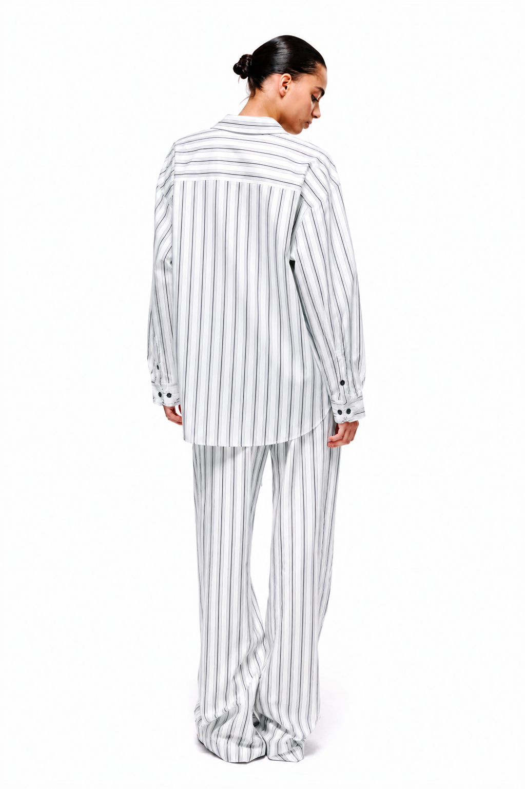 CL Classic Shirt | Cotton Poplin – Black/White Stripe