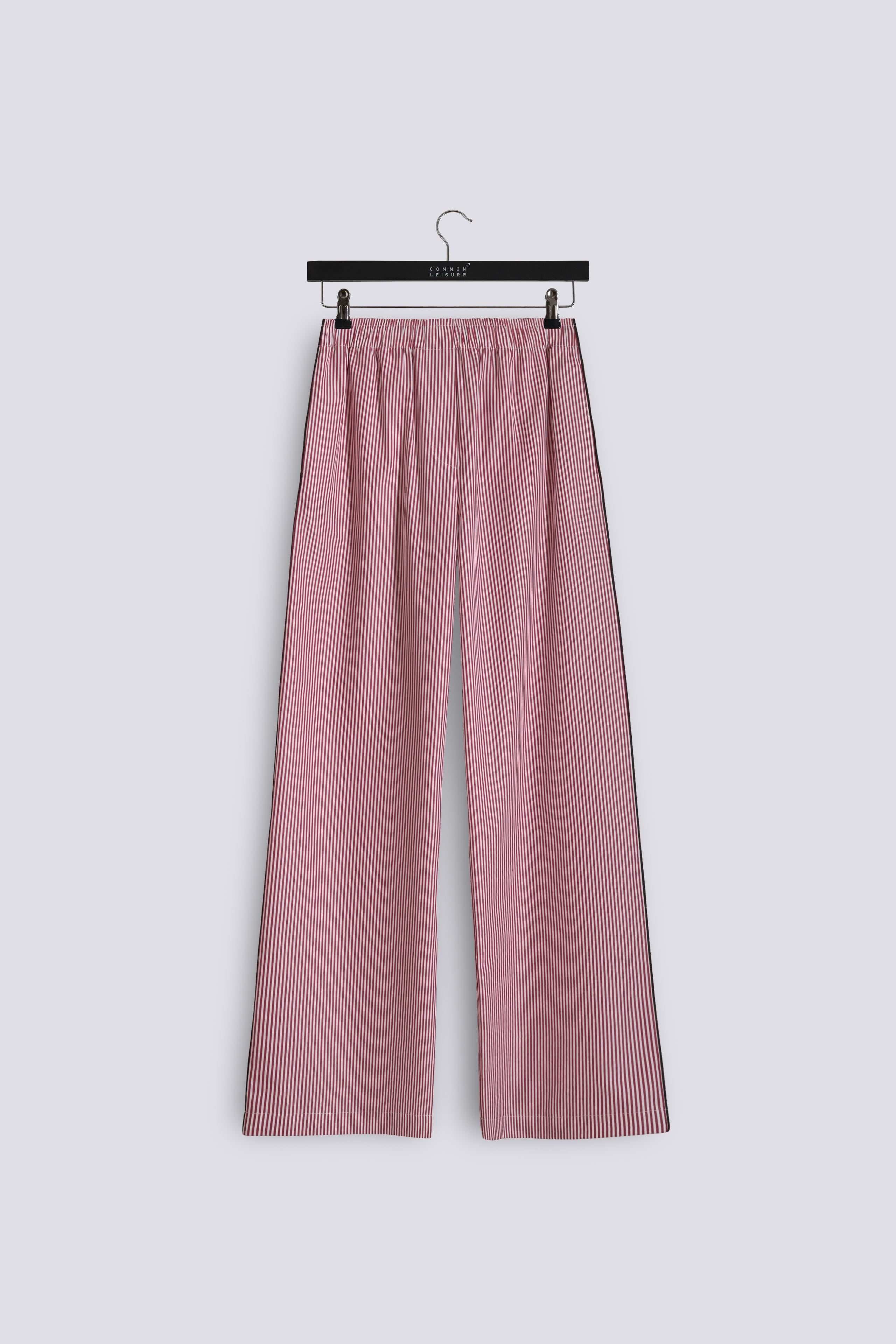 Lounge Pants | Cotton Poplin – Red Stripe