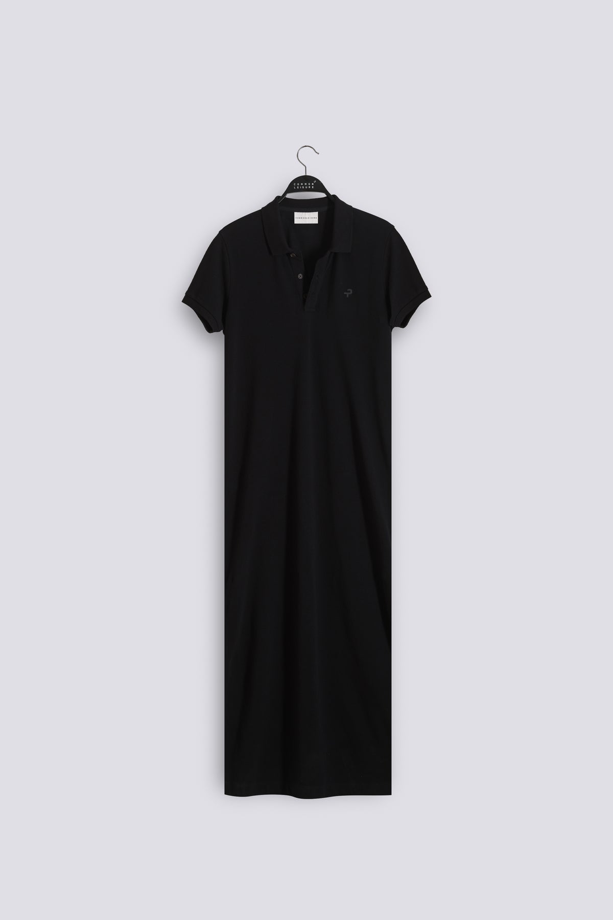 Polo Dress | Cotton Piqué – Black