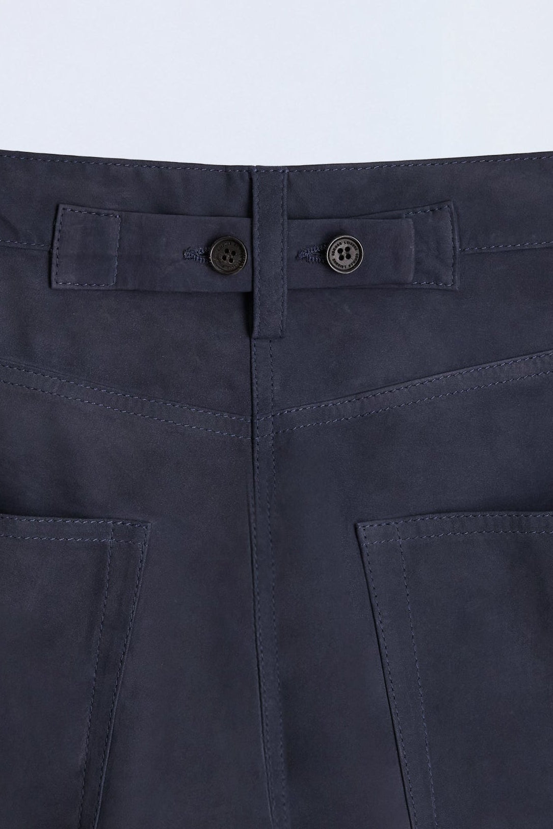 Soft Curve Barrel Pants | Nubuck – Navy