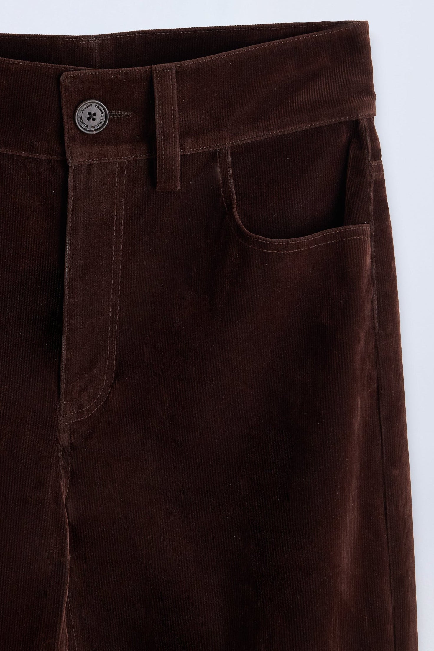 Weekday Pants - Chocolate Brown Ribbed Flock