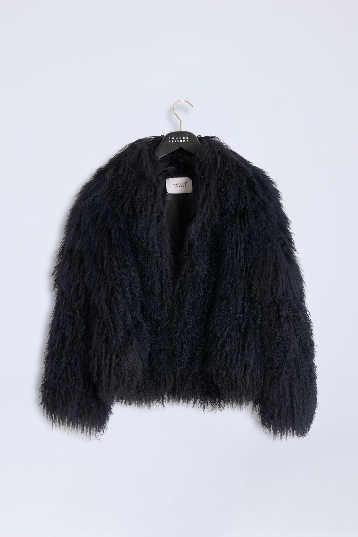 Shaggy Icon Coat | Mongolian Shearling – Dark Navy