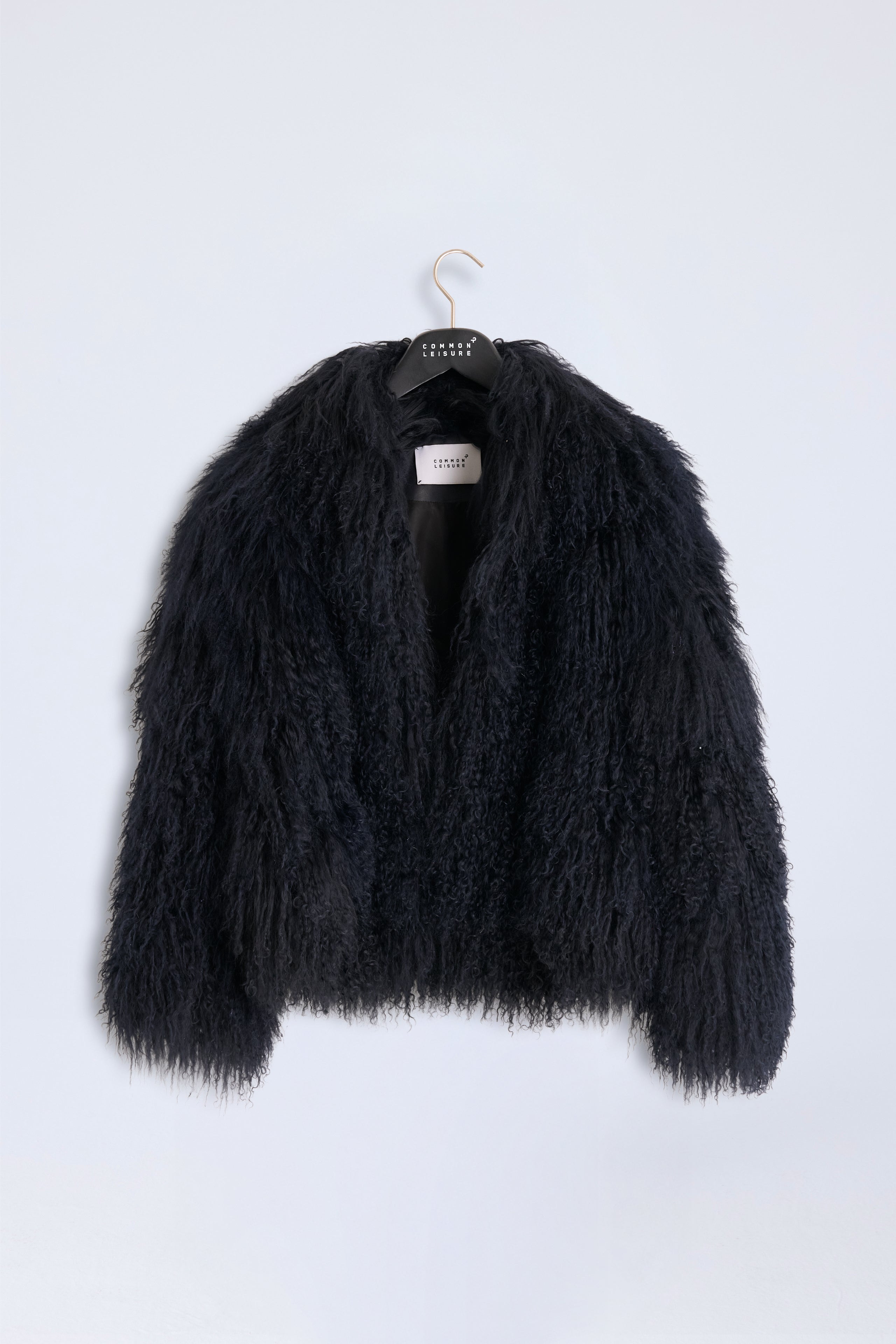 Shaggy Icon Mongolian Wool Coat - Navy