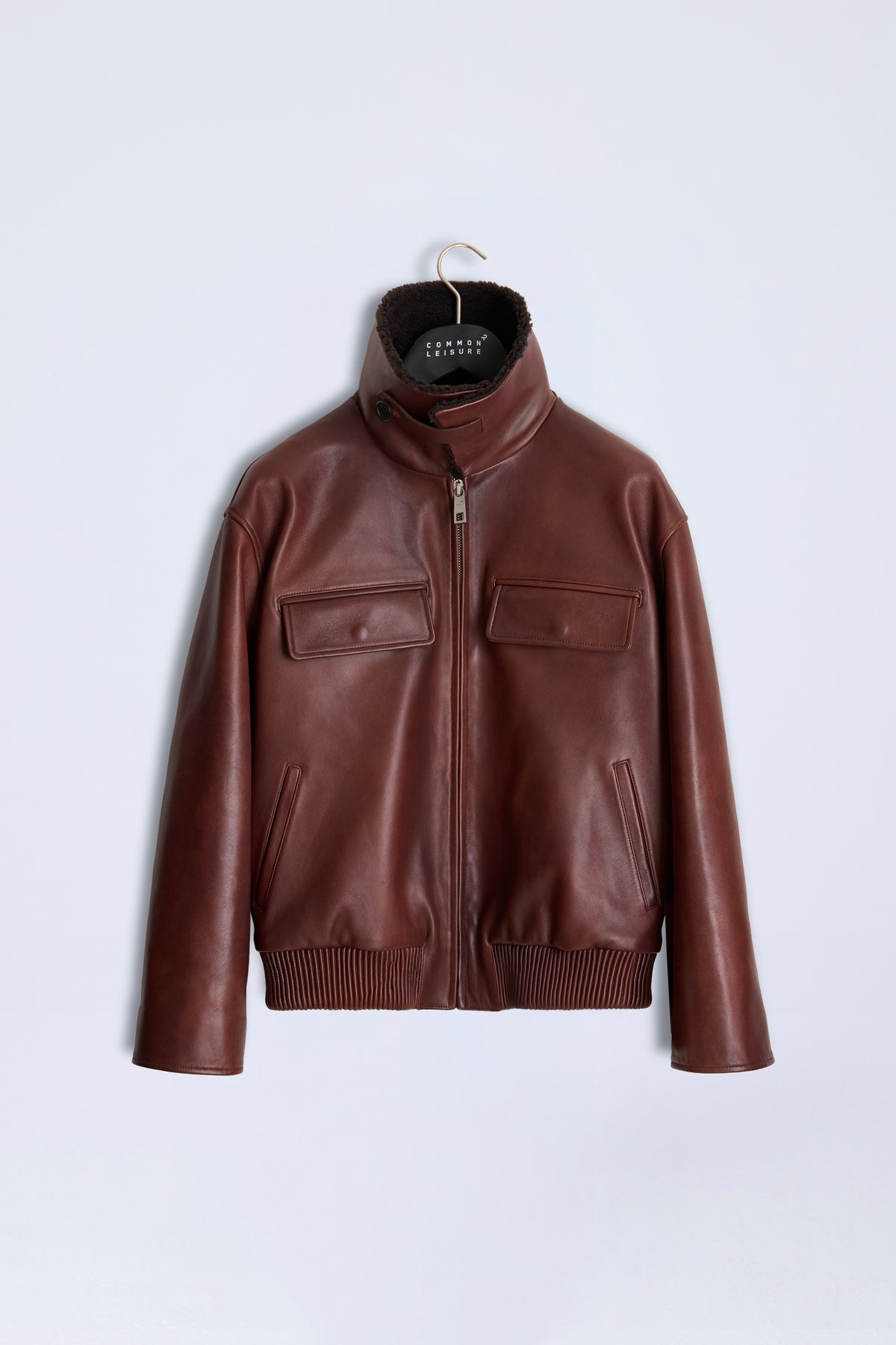 Love Pocketed Bomber Jacket | Leather – Brown