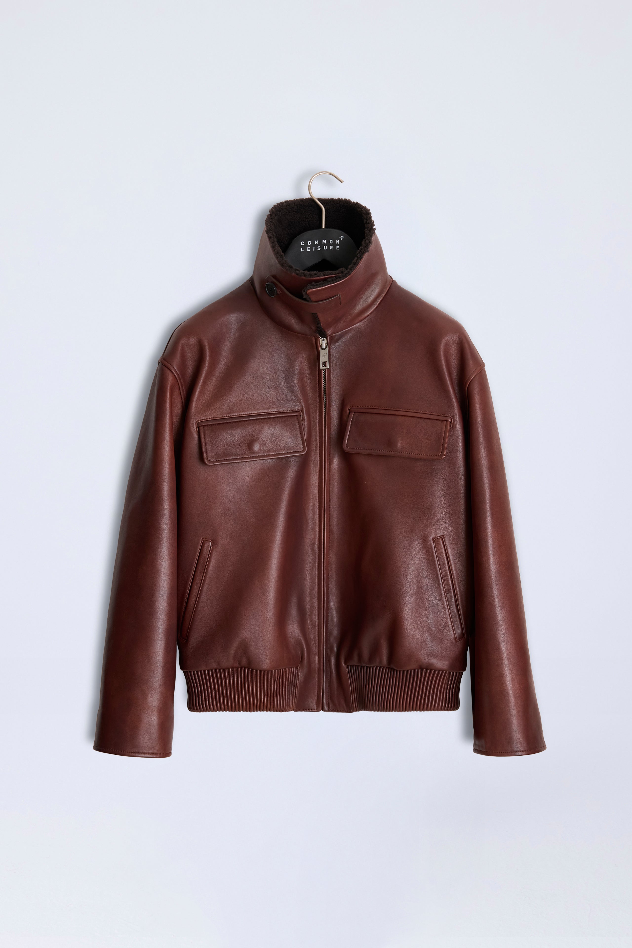 Love Pocketed Bomber Jacket - Brown