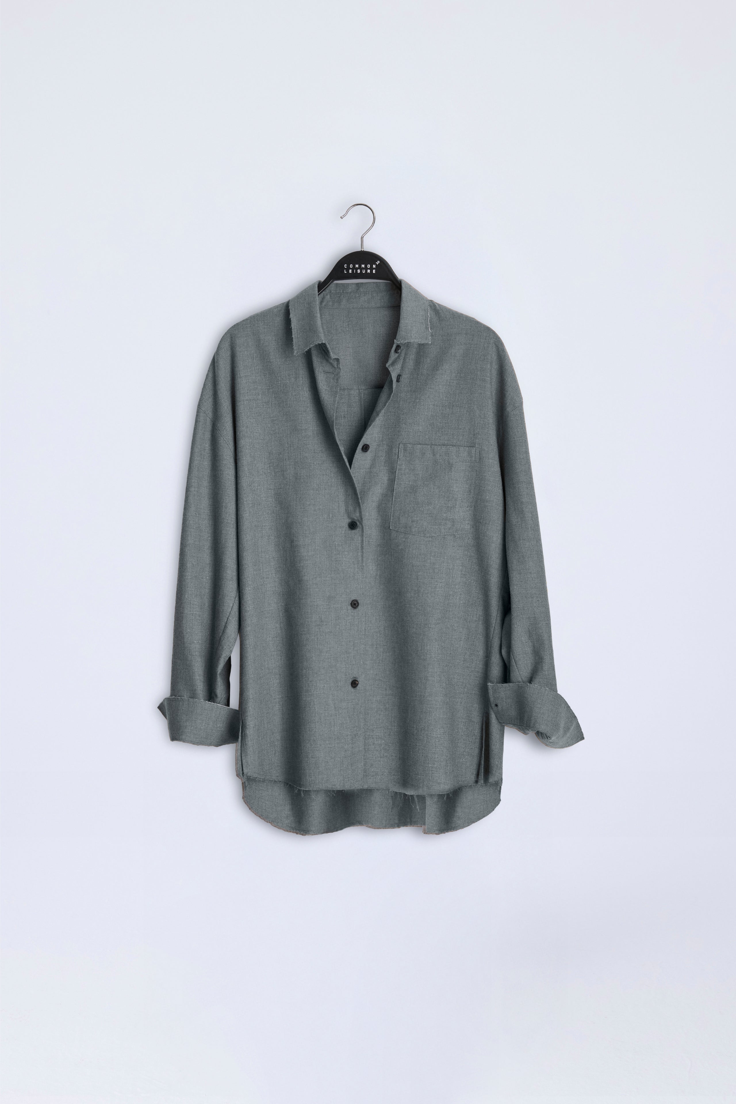 Tranquil Shirt In Soft Flannel - Grey Melange
