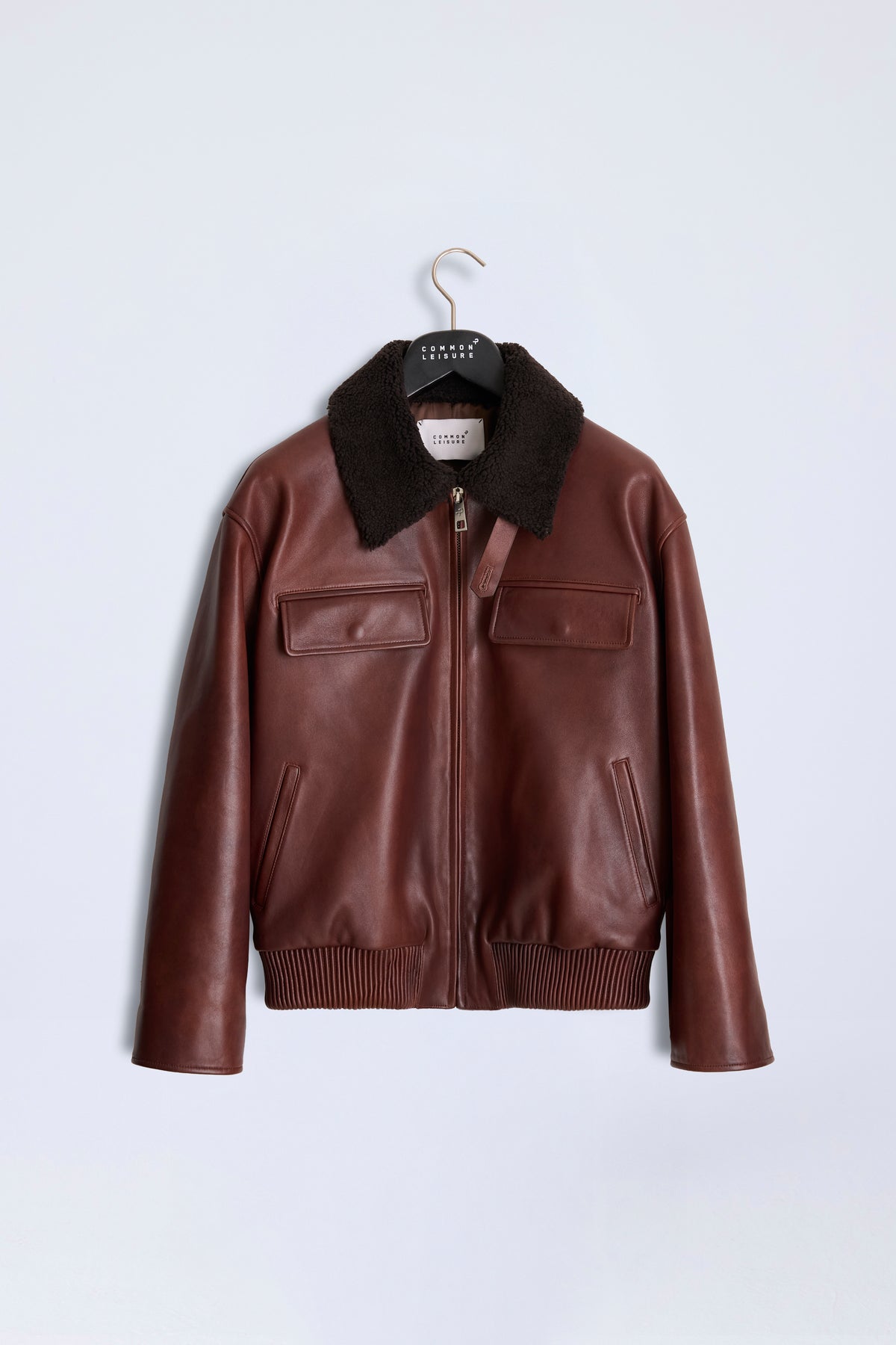 Love Pocketed Bomber Jacket | Leather – Brown