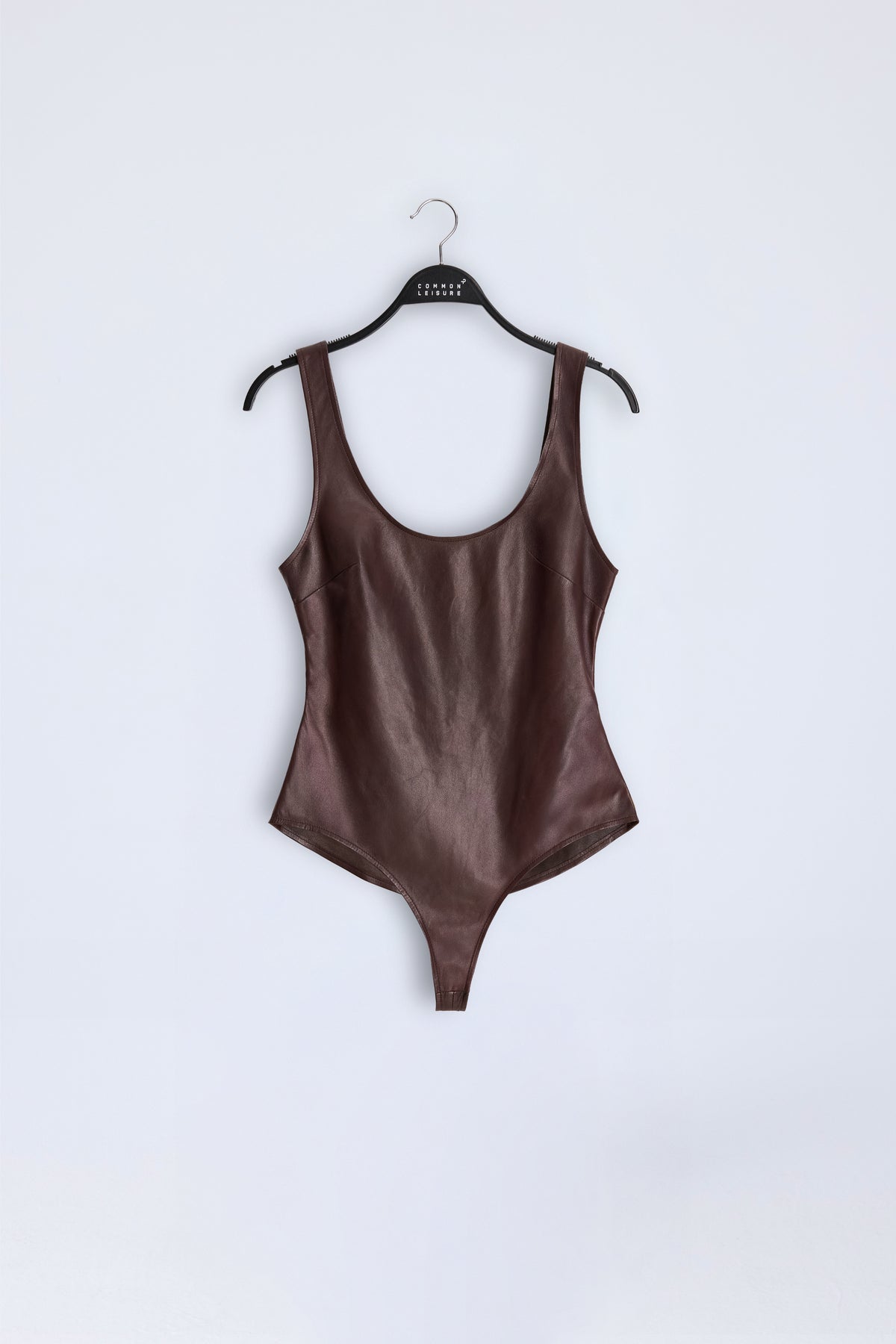 No Time Bodysuit | Leather – Dark Chocolate