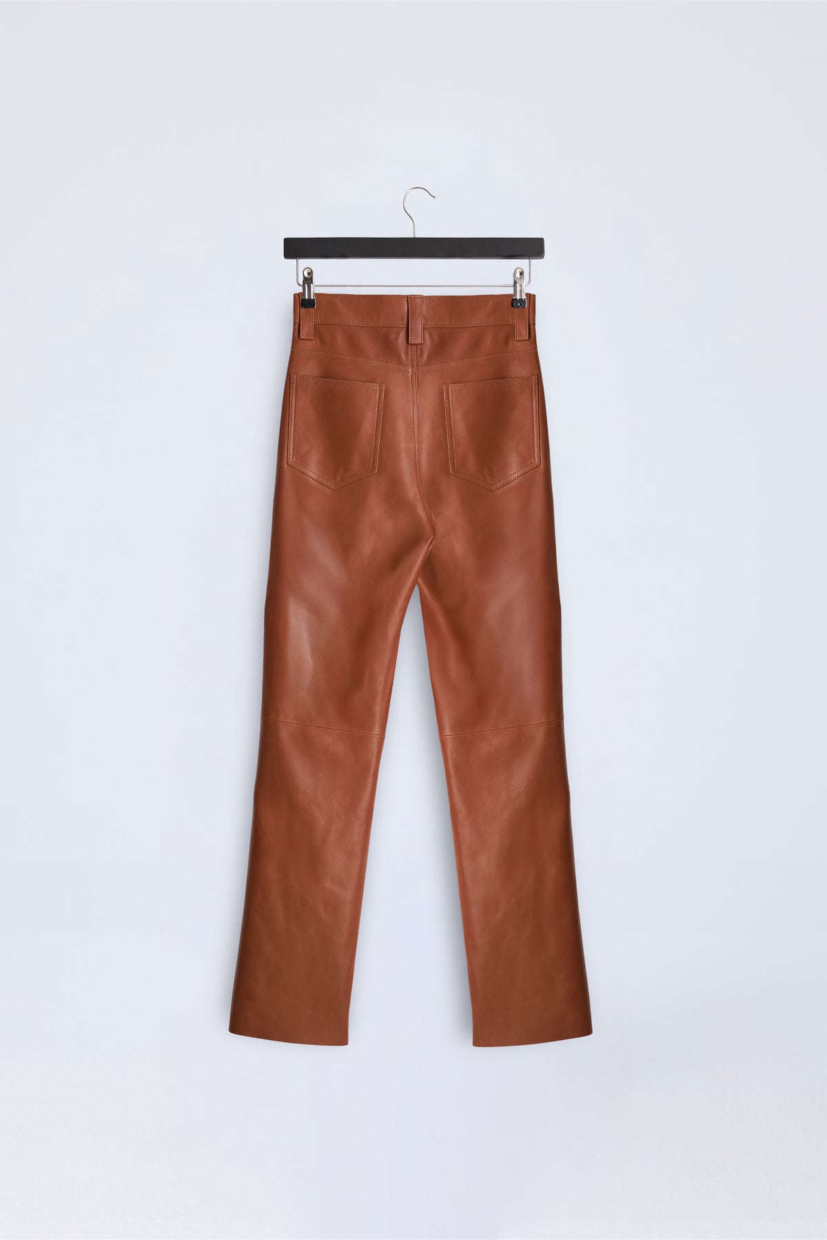 Bootcut Pants | Leather – Dark Cognac