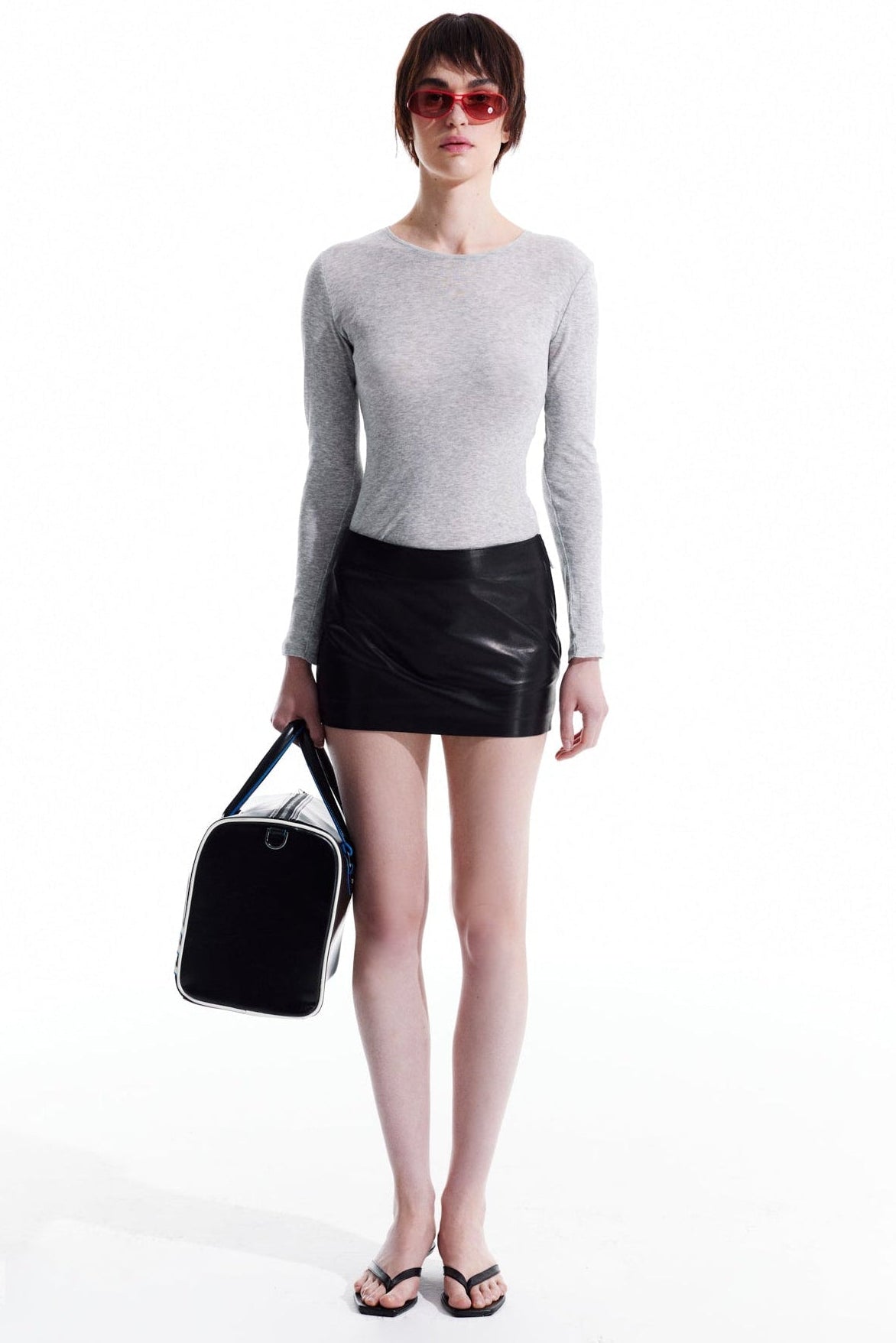 Mini Skirt | Leather – Black