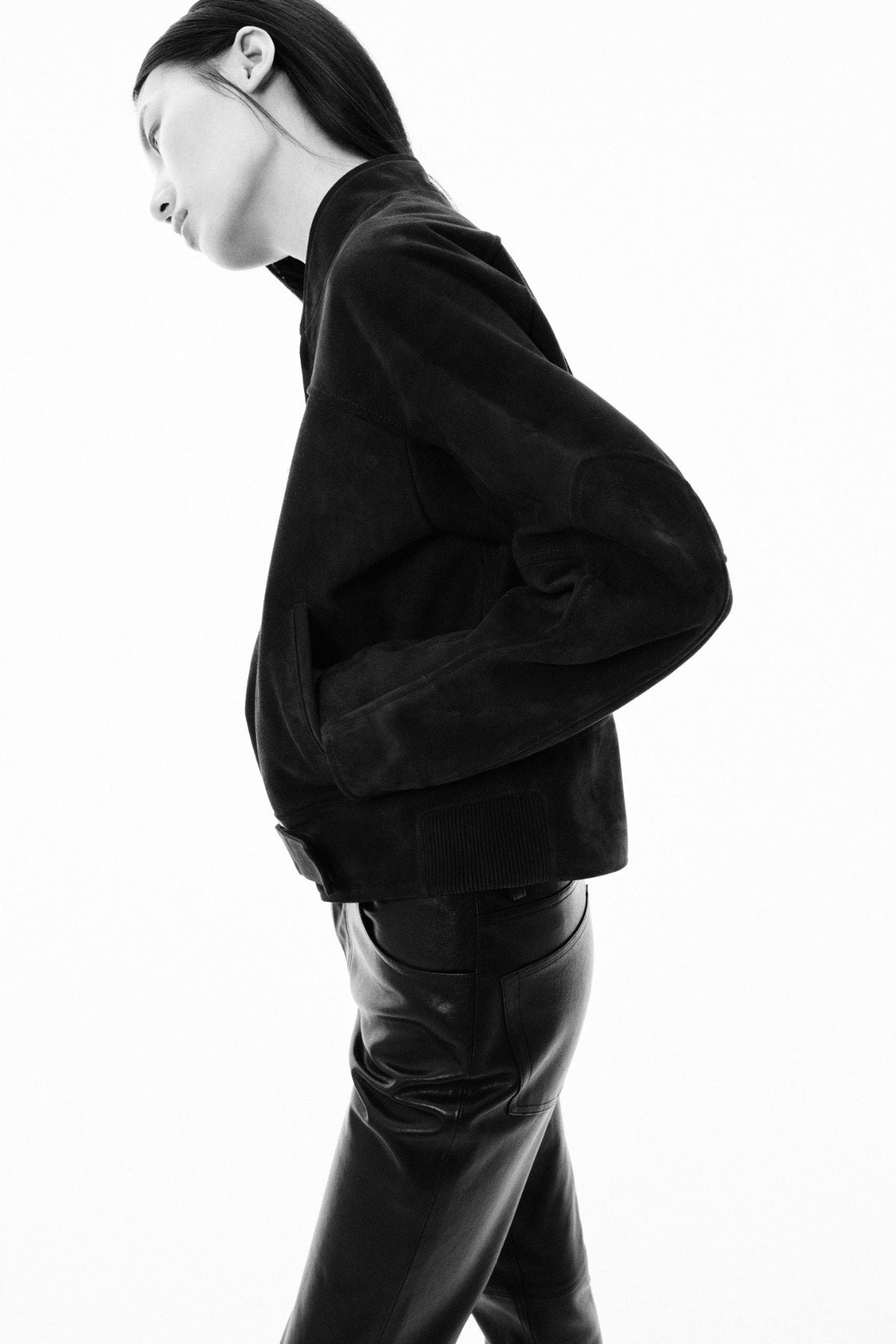 Racer Jacket | Suede – Dark Chocolate