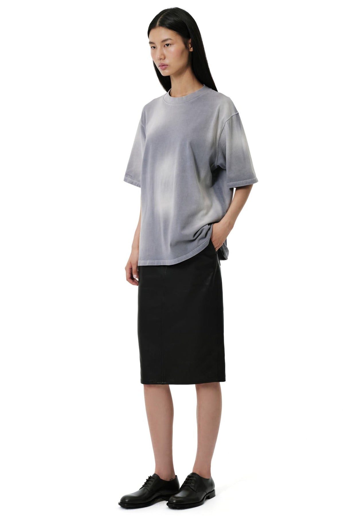 Slim Skirt | Leather - Black