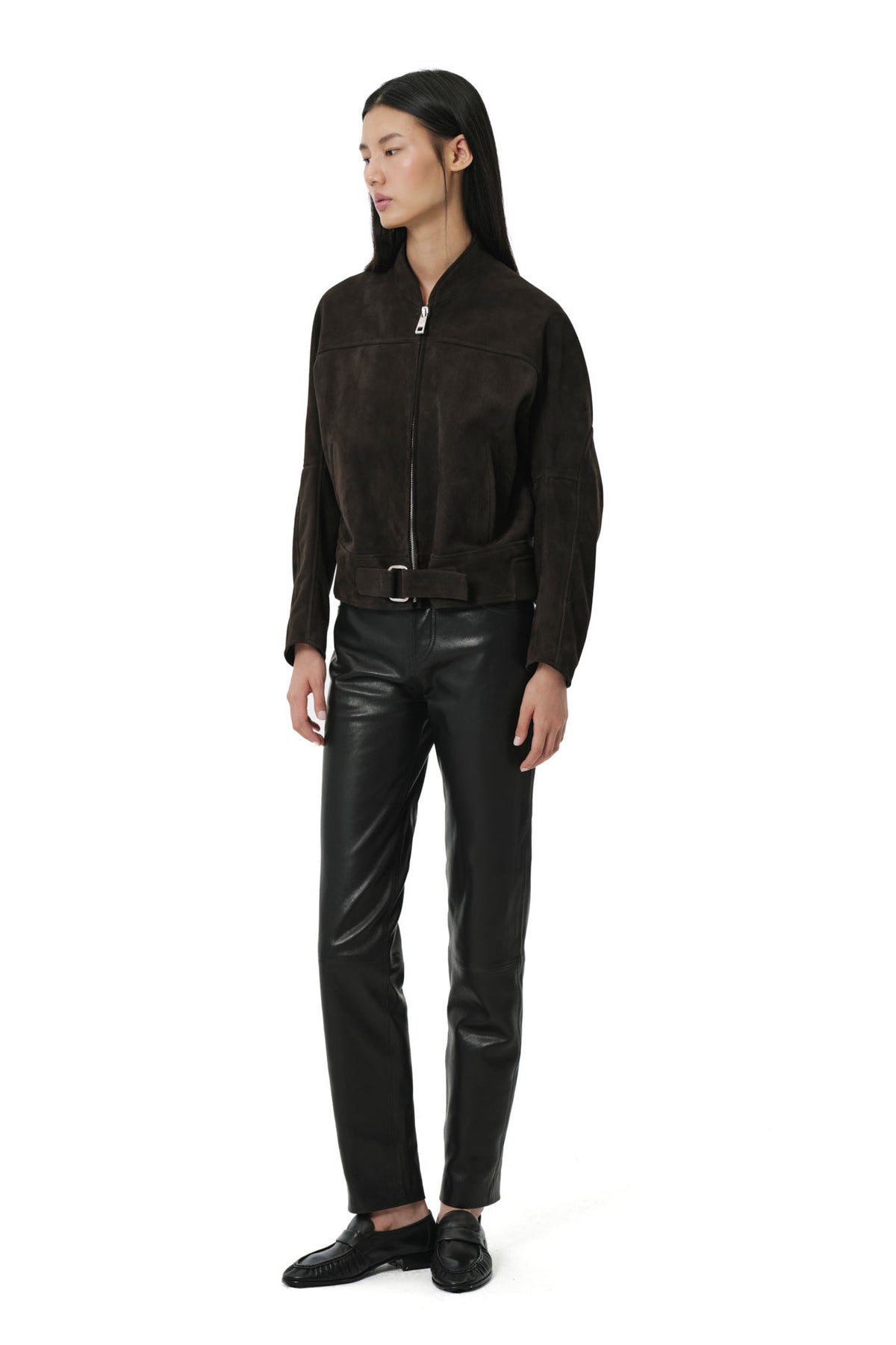 5-Pocket Pants | Leather – Black