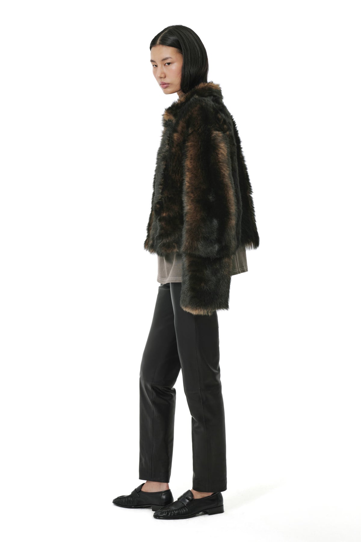 Shaggy Baby Coat 2.0 | Toscana Shearling – Dark Chocolate/Black