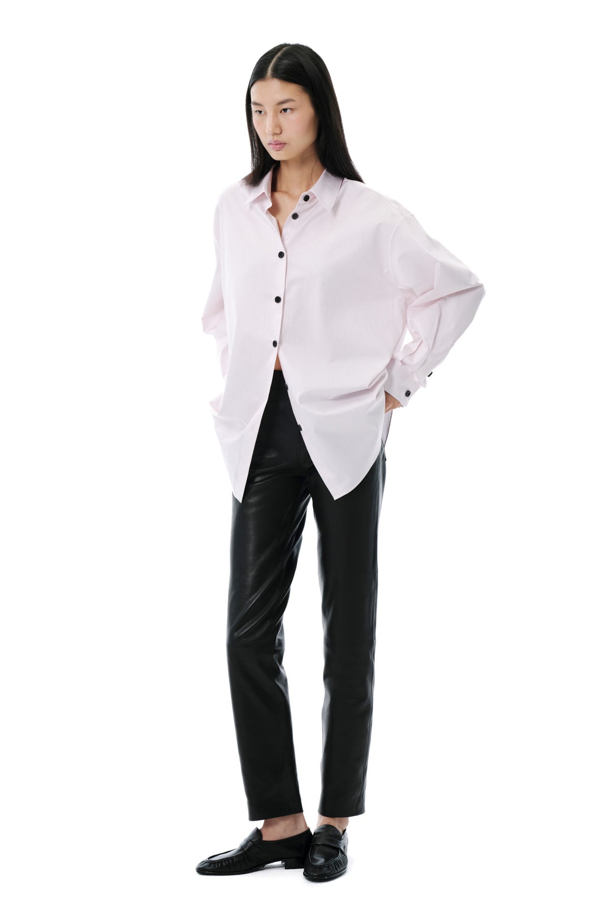 5-Pocket Pants | Leather – Black