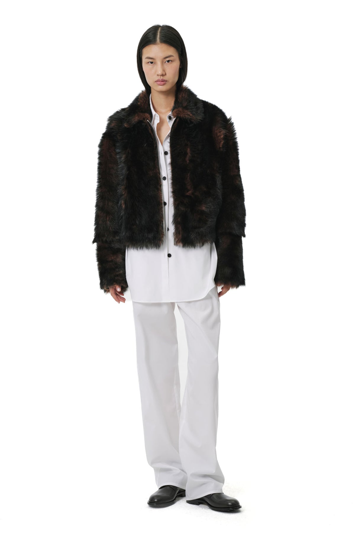 Shaggy Baby Coat 2.0 | Toscana Shearling – Dark Chocolate/Black