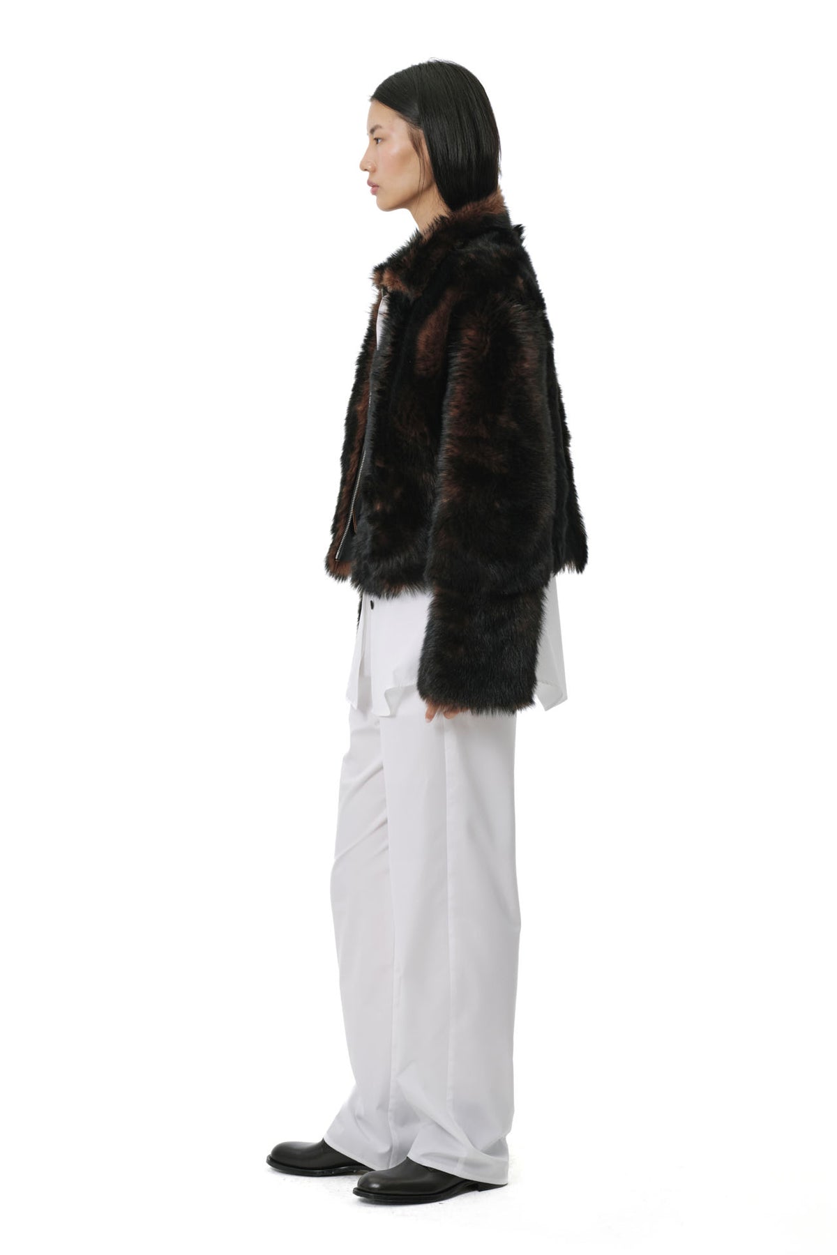 Shaggy Baby Coat 2.0 | Toscana Shearling – Dark Chocolate/Black