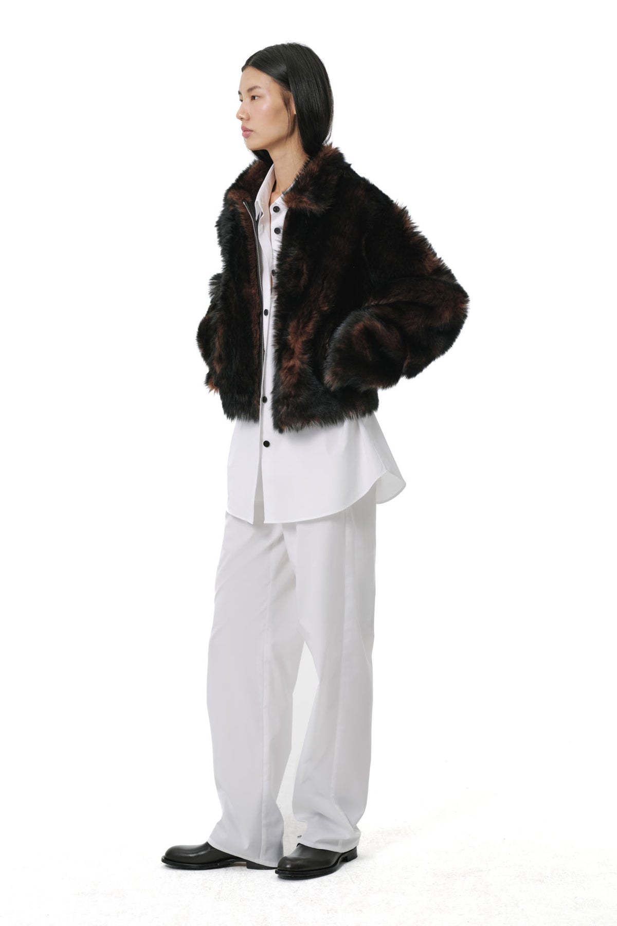 Shaggy Baby Coat 2.0 | Toscana Shearling – Dark Chocolate/Black