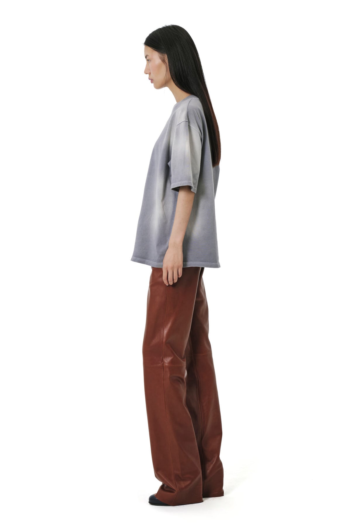 Bootcut Pants | Leather – Dark Cognac