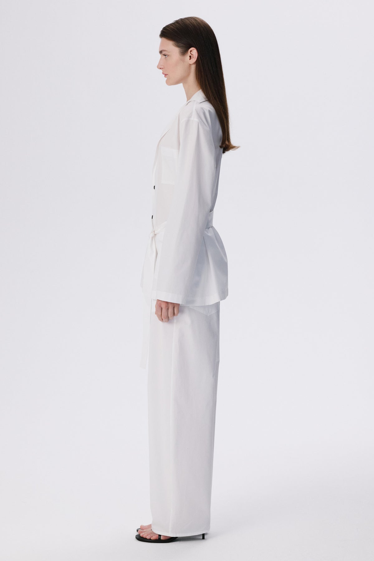 In Bloom Shirt | Cotton Poplin – White