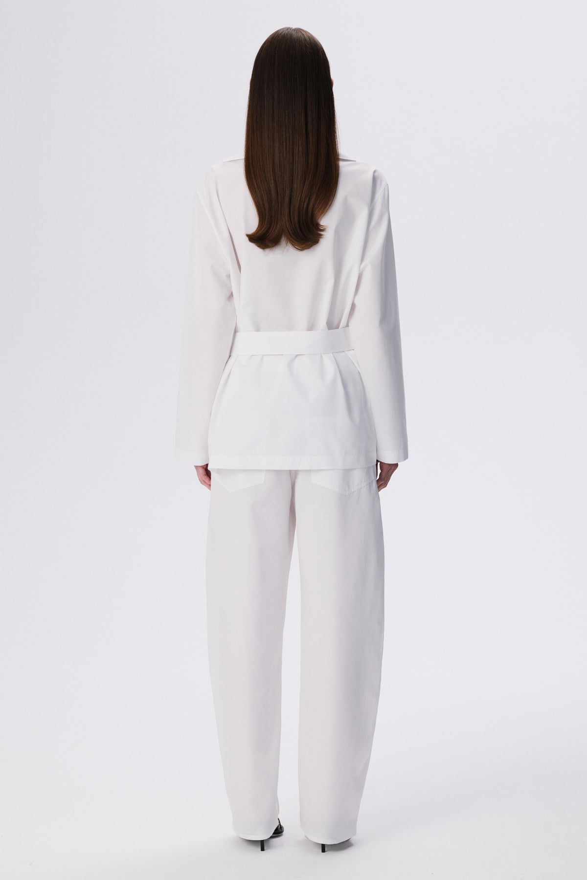 In Bloom Shirt | Cotton Poplin – White