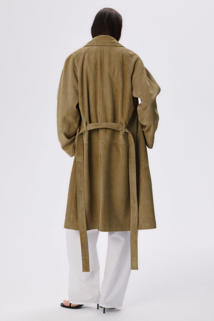 Slow Dance Trench Coat | Suede – British Khaki
