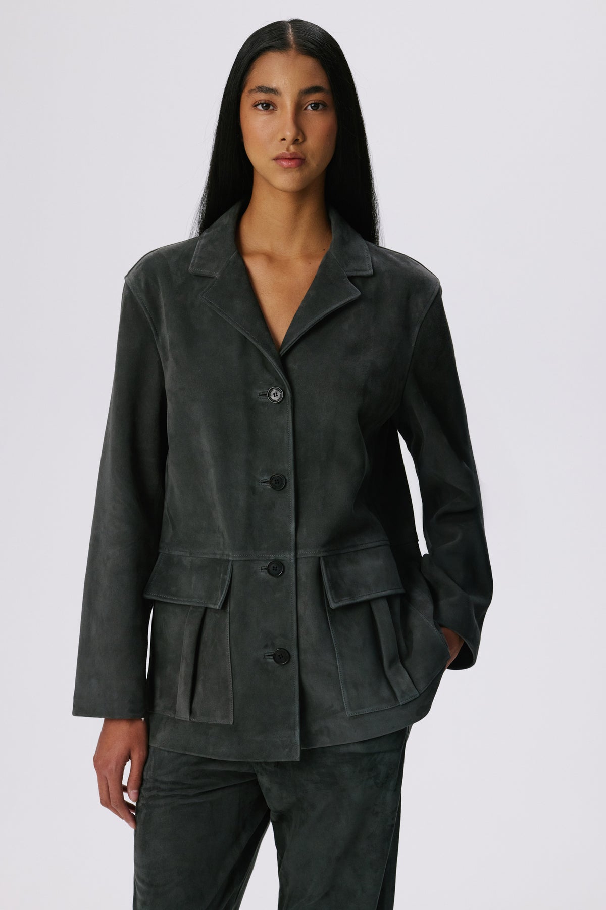 Suede Workwear X Jacket | Graphite