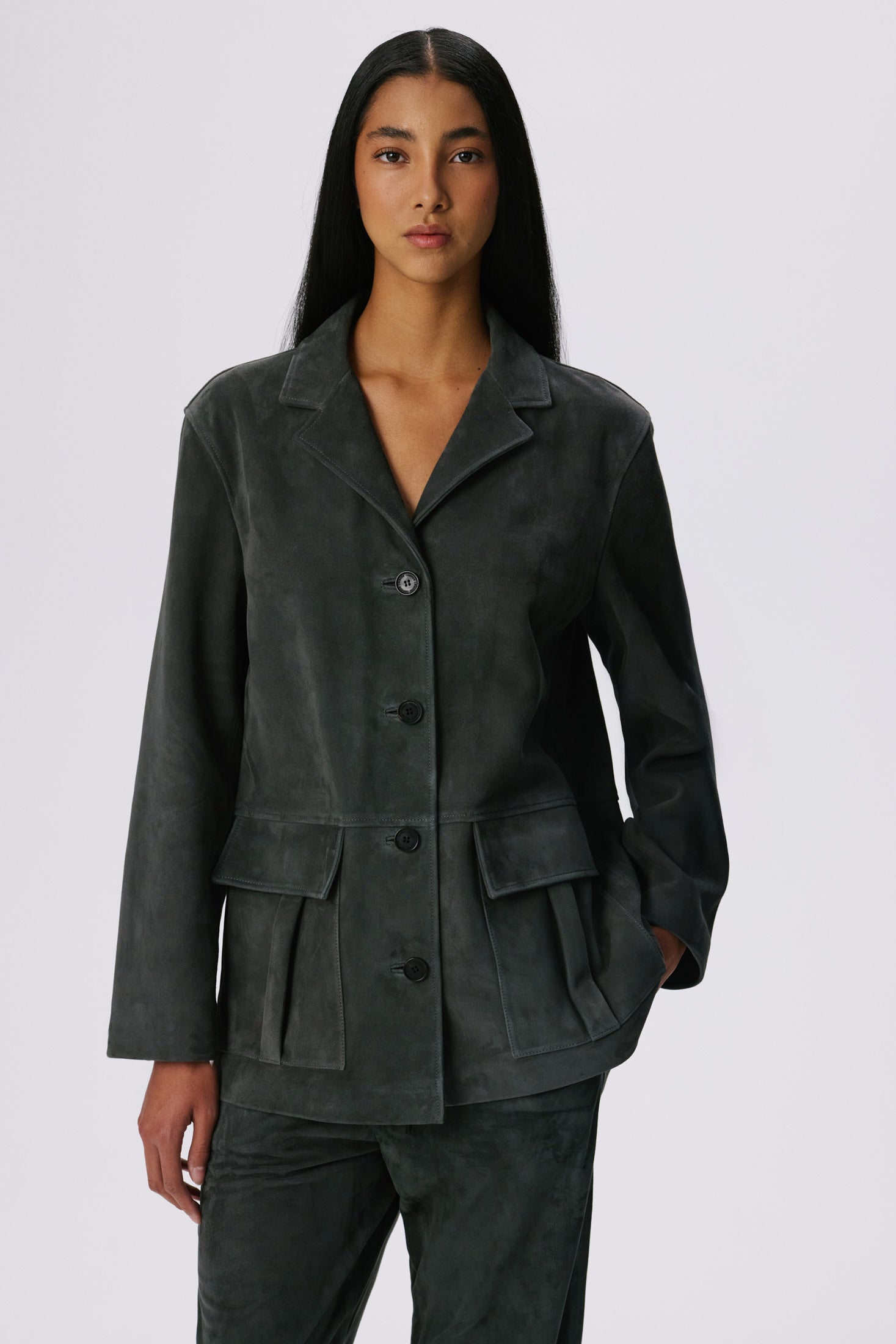 Suede Workwear X Jacket | Graphite