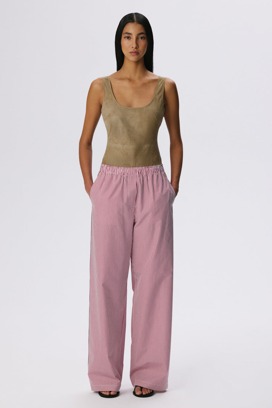 No Time Bodysuit | Metis Suede – British Khaki