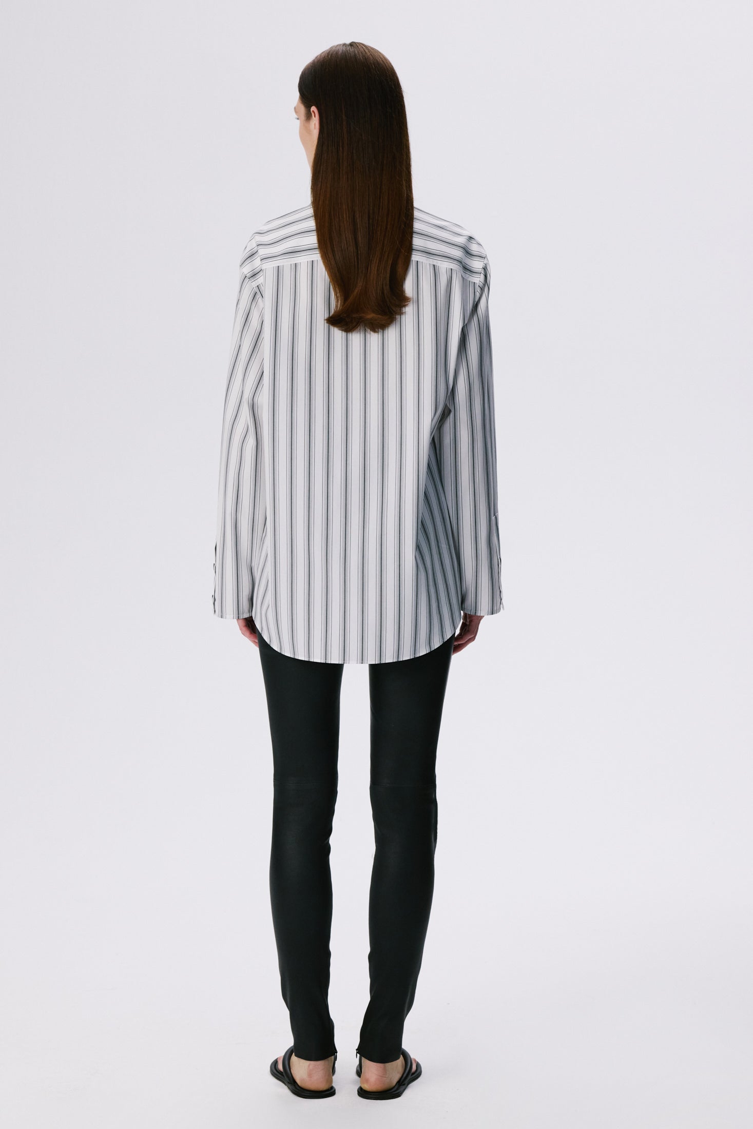 Stance Shirt | Cotton Poplin – Black / White Stripe