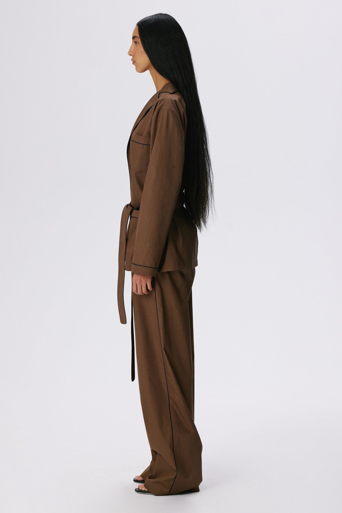 In Bloom Shirt | Cotton Poplin – Cacao