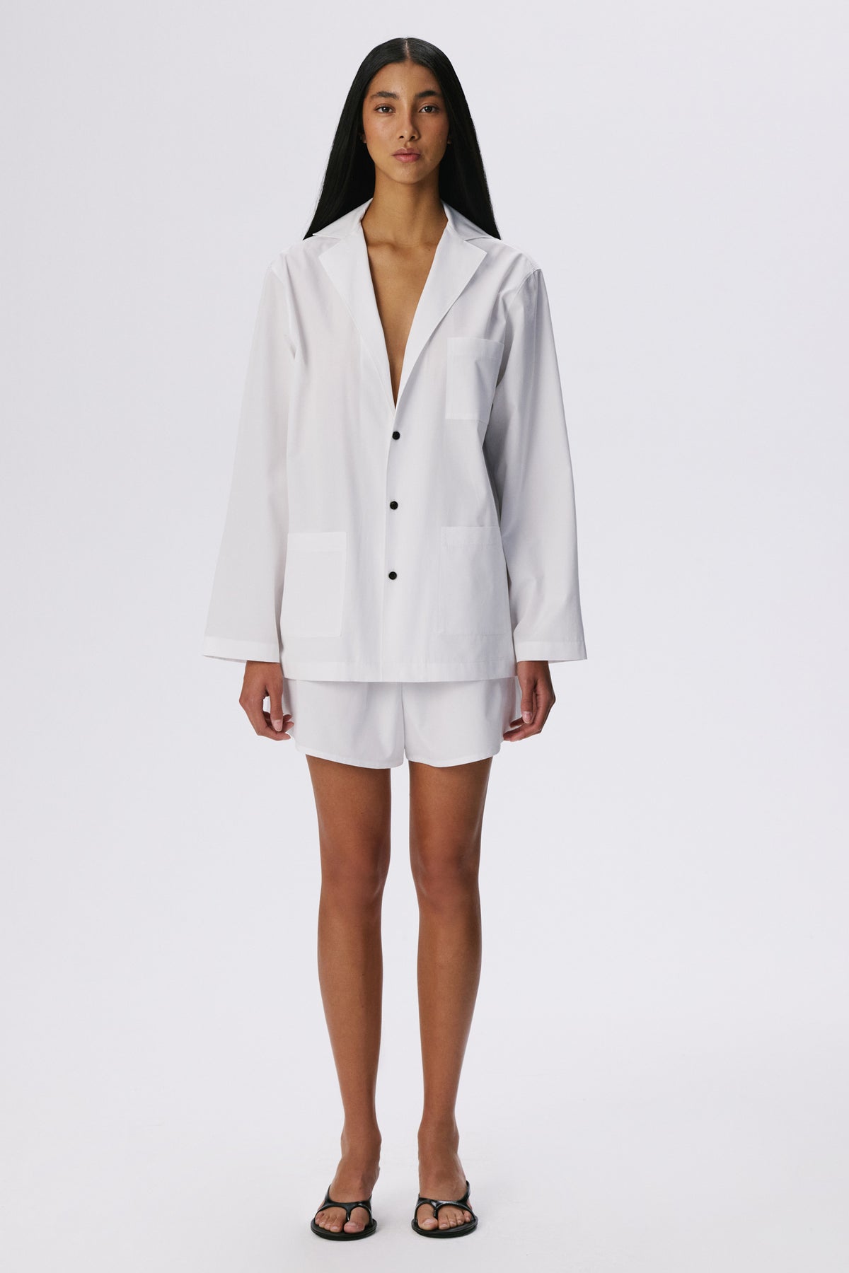 In Bloom Shirt | Cotton Poplin – White