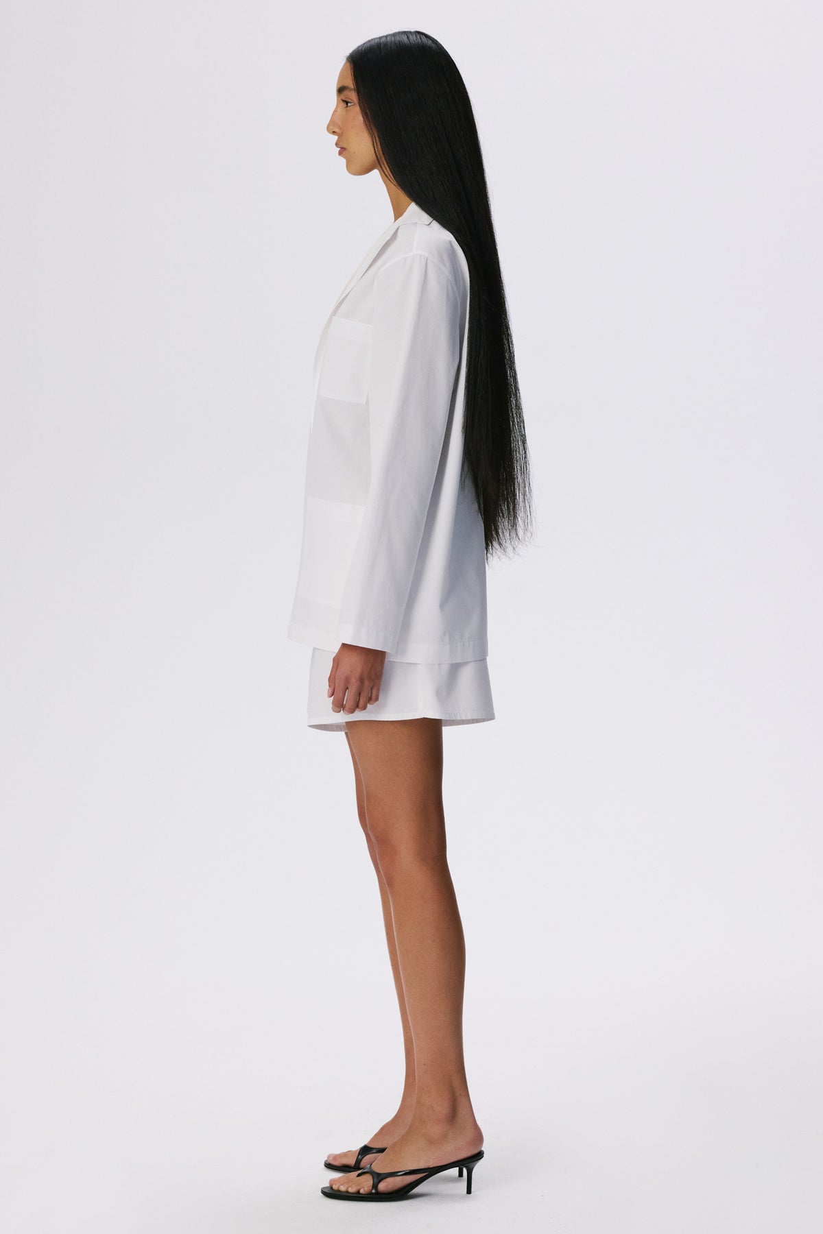 In Bloom Shirt | Cotton Poplin – White