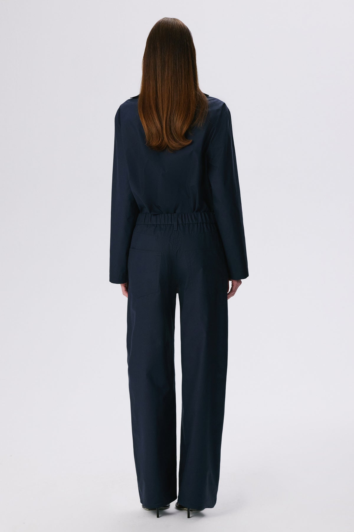 In Bloom Shirt | Cotton Poplin – Blue Black