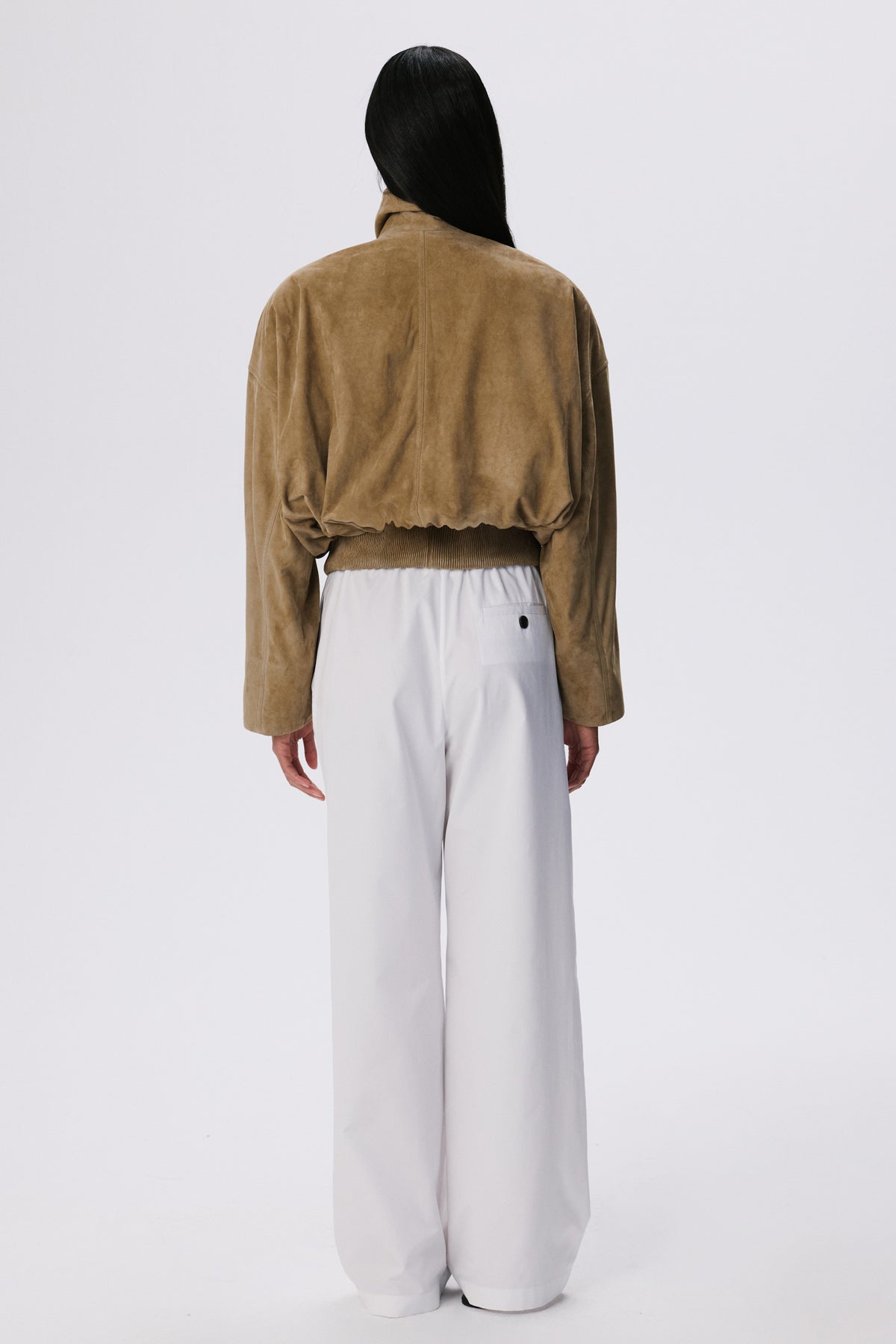 Fluid Bomber Jacket | Metis Suede – British Khaki