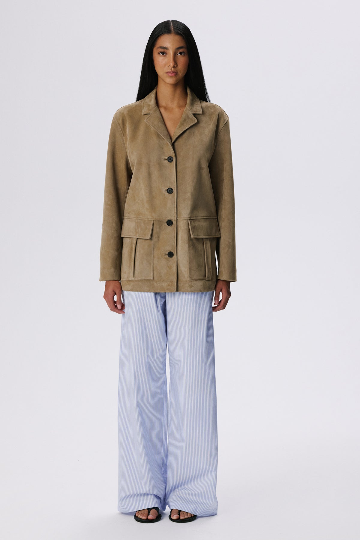 Suede Workwear X Jacket | British Khaki