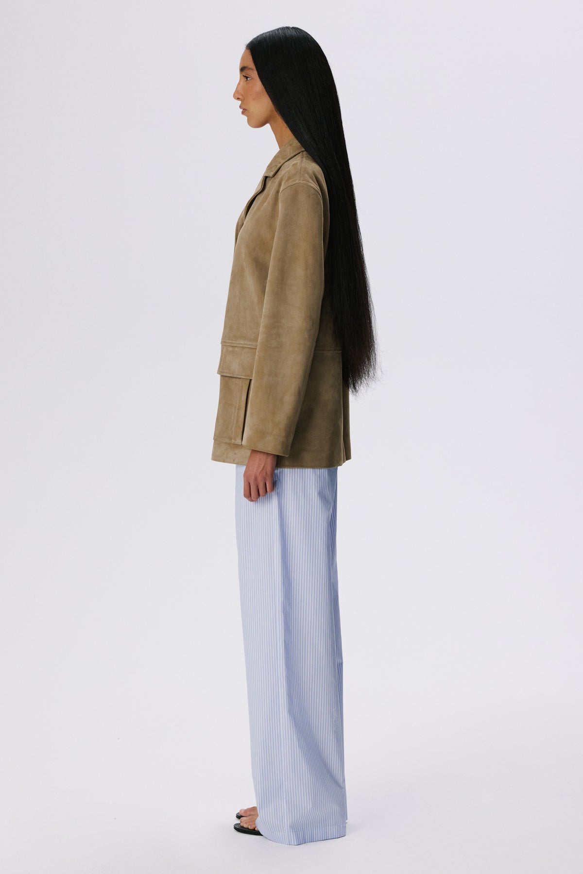 Suede Workwear X Jacket | British Khaki