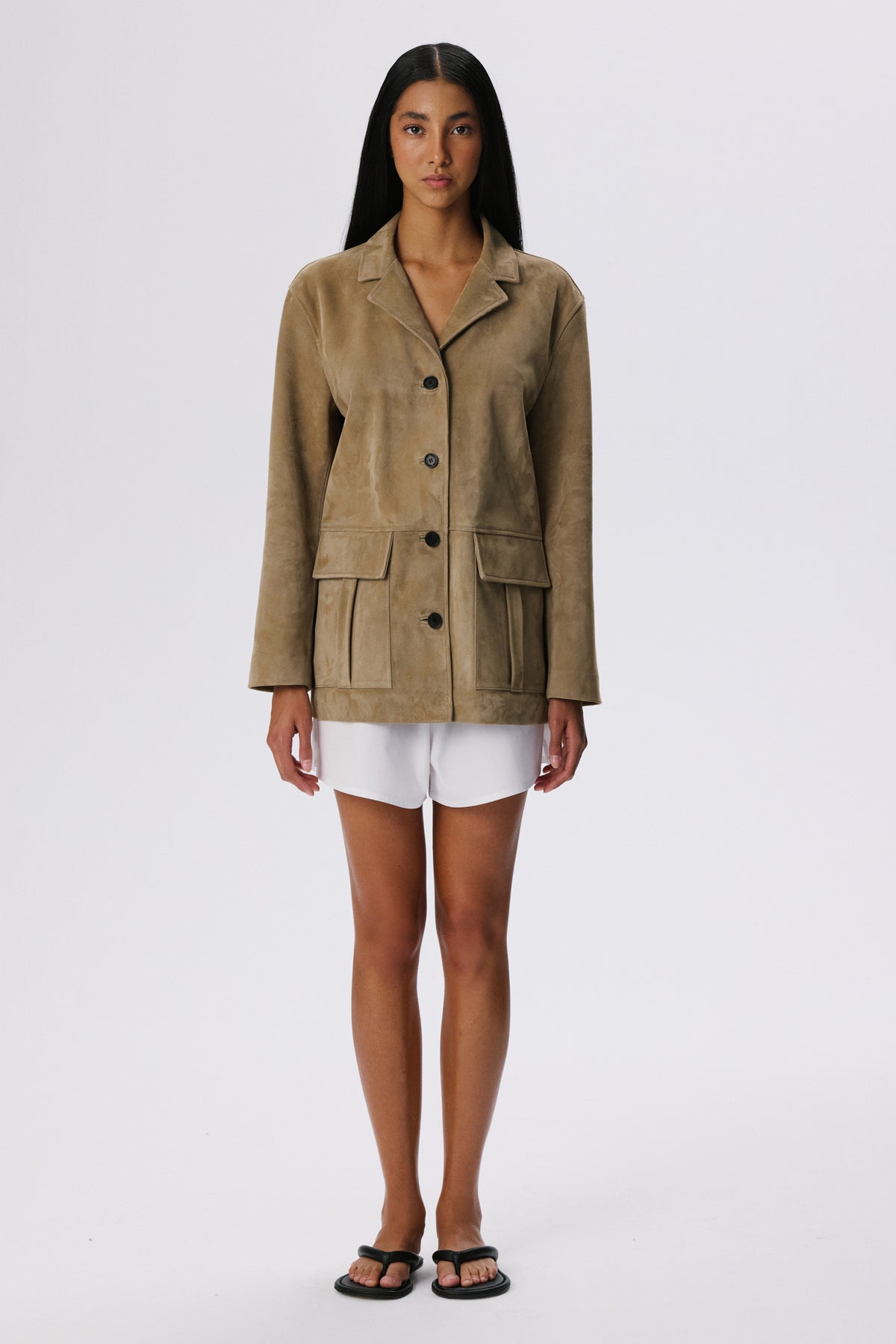 Suede Workwear X Jacket | British Khaki